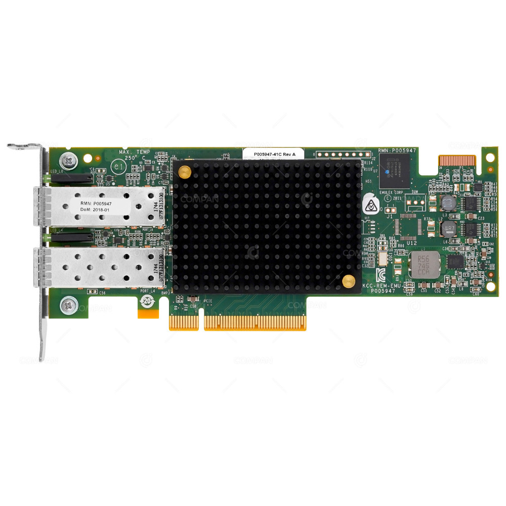 P005947-41C LP  EMULEX DUAL PORT 16G SFP+ PCIE 3.0 X8 FC HOST BUS ADAPTER LOW PROFILE